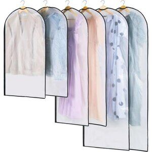 Garment Bags for Hanging Clothes 6 Pack Closet Storage Dress Suit Travel Covers
